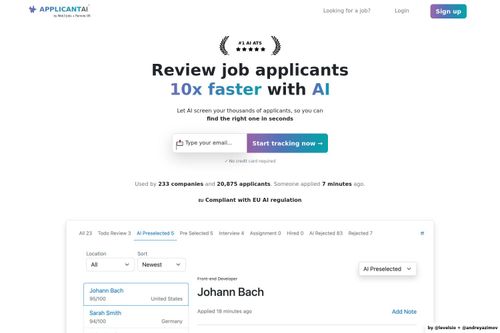 Applicant AI's cover